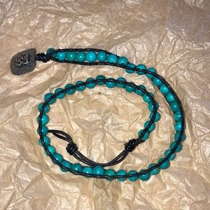 Handmade, turquoise, wrap bracelet